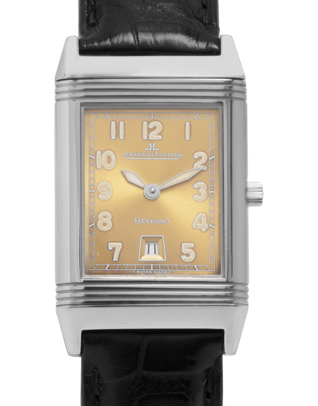 Jaeger-lecoultre Reverso Classique 250.8.10  Arabic Numerals  2004  Very Good  Case Material Steel  Bracelet Material: Leather