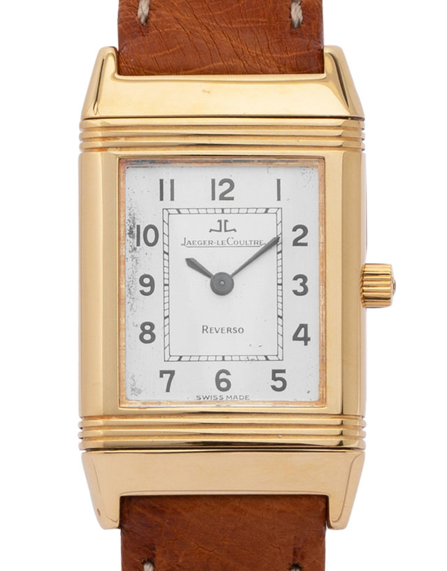 Jaeger-lecoultre Reverso Classique 260.1.86  Arabic Numerals  1988  Used  Case Material Yellow Gold  Bracelet Material: Leather