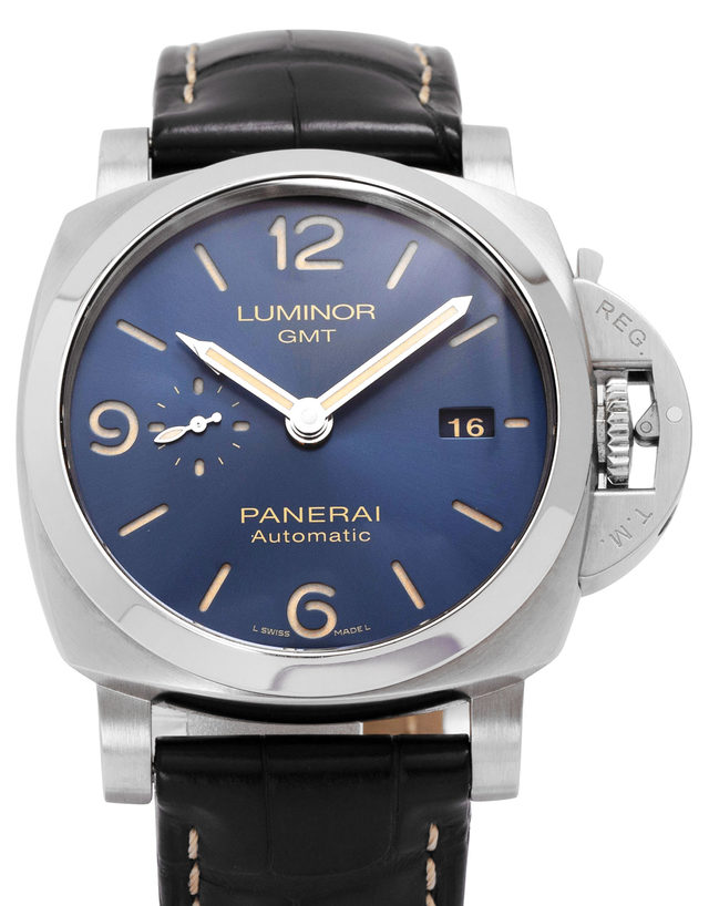Panerai Luminor Gmt Pam01033  Baton  2021  Very Good  Case Material Steel  Bracelet Material: Leather