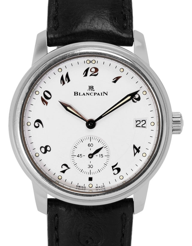 Blancpain Villeret  1161-1127-55  Arabic Numerals  2005  Very Good  Case Material Steel  Bracelet Material: Leather
