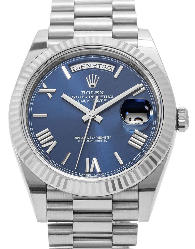 Rolex Day-date 228239  Roman Numerals  2016  Very Good  Case Material White Gold  Bracelet Material: White Gold