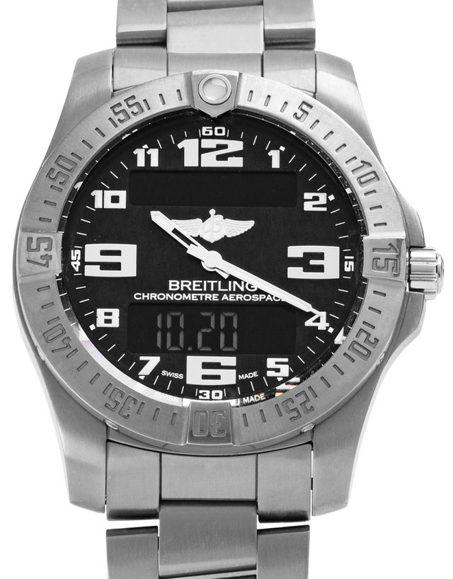Breitling Aerospace Evo E7936310.bc27.152e  Arabic Numerals  2021  Very Good  Case Material Titanium  Bracelet Material: Titanium