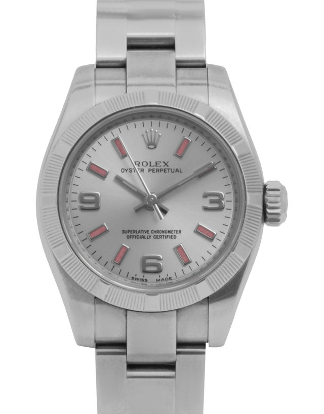 Rolex Lady Oyster Perpetual 176210  Arabic Numerals  2009  Very Good  Case Material Steel  Bracelet Material: Steel