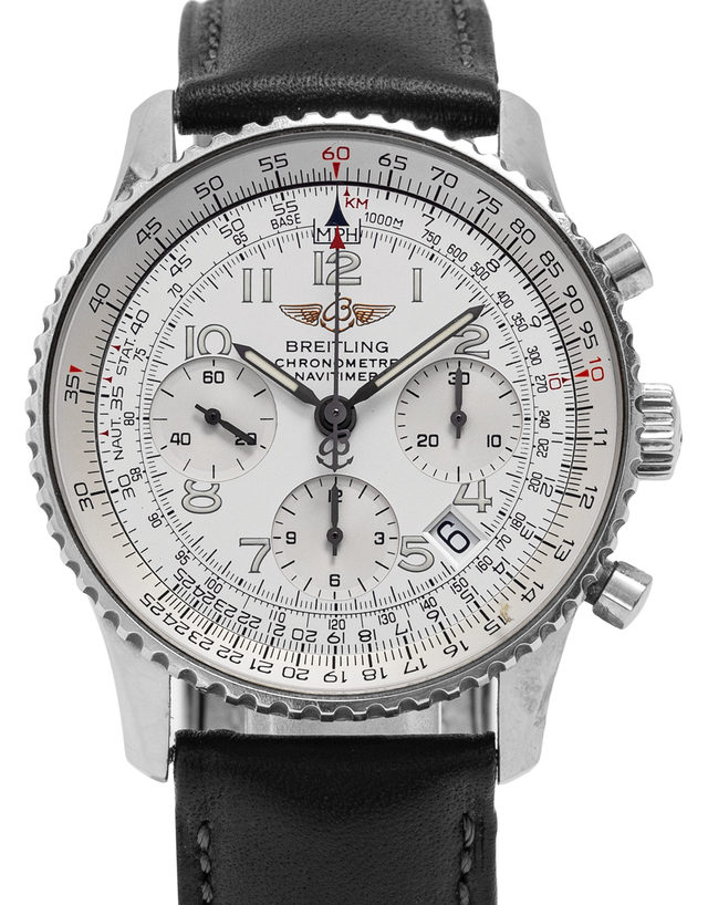 Breitling Navitimer A23322  Arabic Numerals  2007  Good  Case Material Steel  Bracelet Material: Leather
