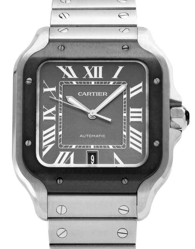 Cartier Santos De Cartier Wssa0037  Roman Numerals  2021  Very Good  Case Material Steel  Bracelet Material: Steel