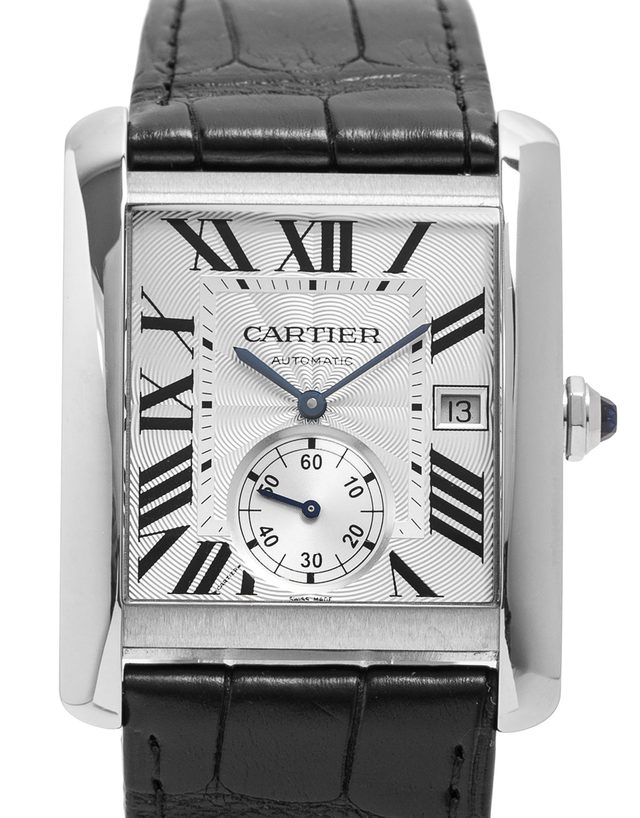 Cartier Tank Mc W5330003 3589  Roman Numerals  2021  Very Good  Case Material Steel  Bracelet Material: Leather