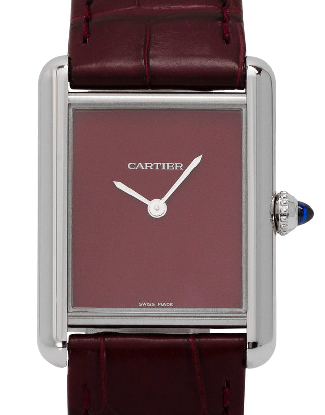 Cartier Tank Must 	Wsta0054  Plain  2021  Very Good  Case Material Steel  Bracelet Material: Leather