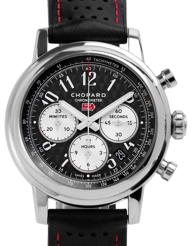 Chopard Mille Miglia 168595-3001  Arabic Numerals  2018  Very Good  Case Material Steel  Bracelet Material: Leather