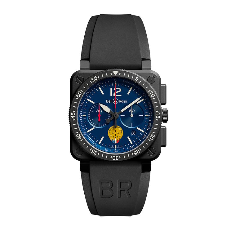 BellandRoss Br 03-94 Patrouille De France Rubber Strap Watch