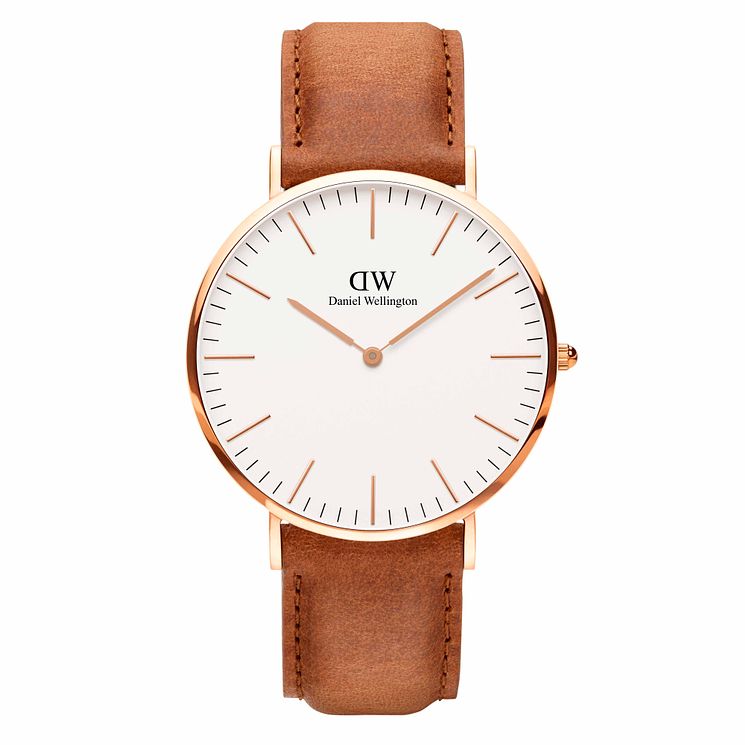 Daniel Wellington Mens Classic Durham Rose Gold Tone Watch