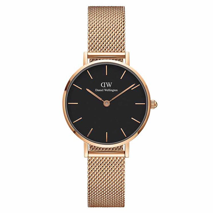 Daniel Wellington Petite Melrose Black Dial Watch