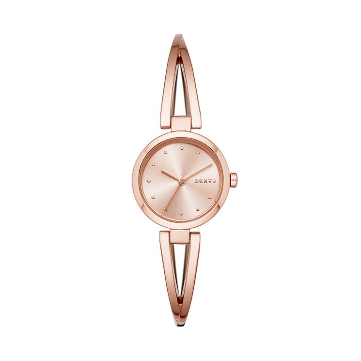 Dkny Crosswalk Ladies Rose Gold Tone Bracelet Watch