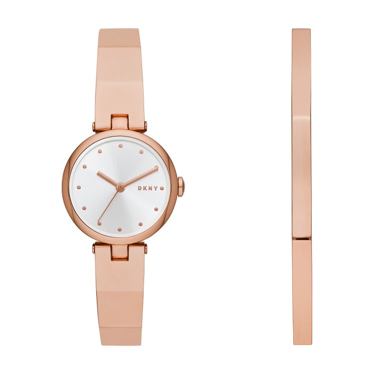 Dkny Eastside Ladies Rose Gold Tone WatchandBangle Set