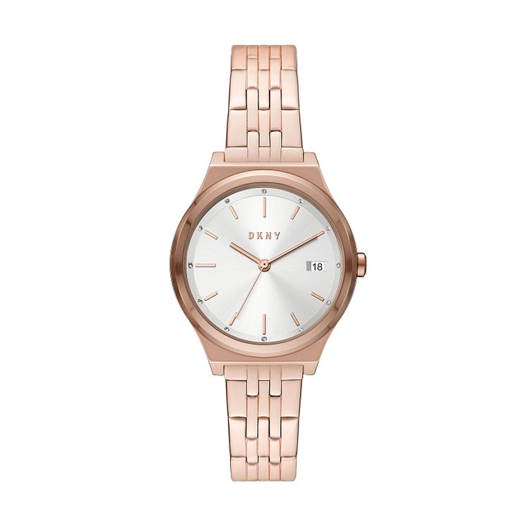 Dkny Parsons Ladies Rose Gold Tone Bracelet Watch