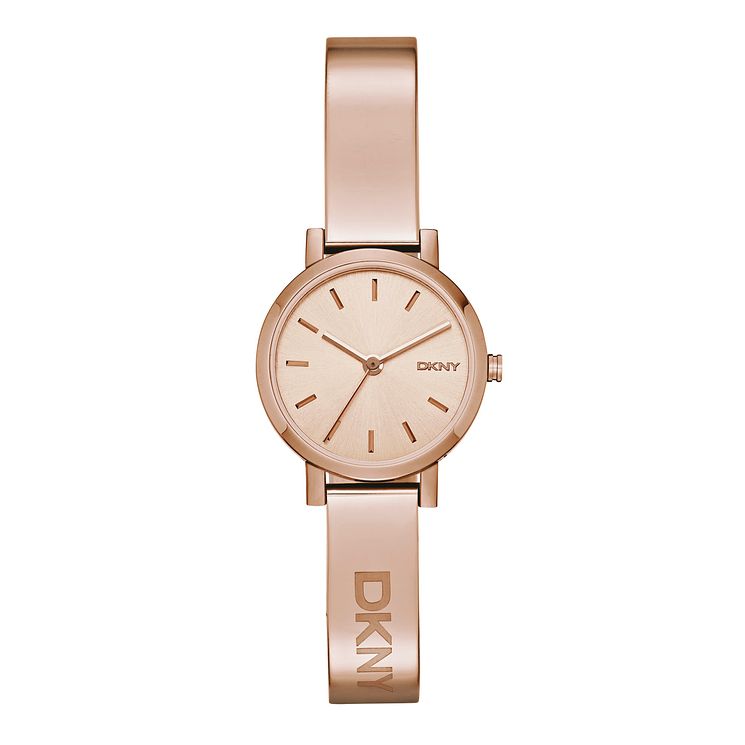 Dkny Soho Ladies Rose Gold Tone Bangle Watch