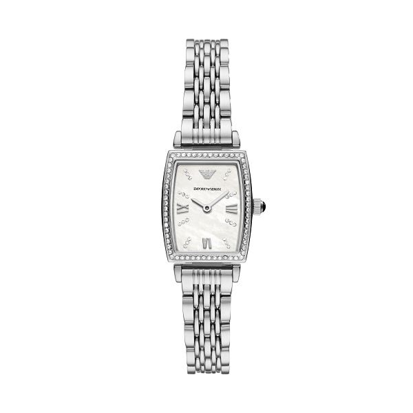 Emporio Armani Crystal Ladies Stainless Steel Watch