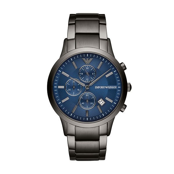 Emporio Armani Mens Gunmetal Stainless Steel Bracelet Watch