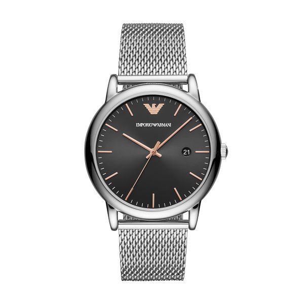 Emporio Armani Mens Stainless Steel Mesh Bracelet Watch