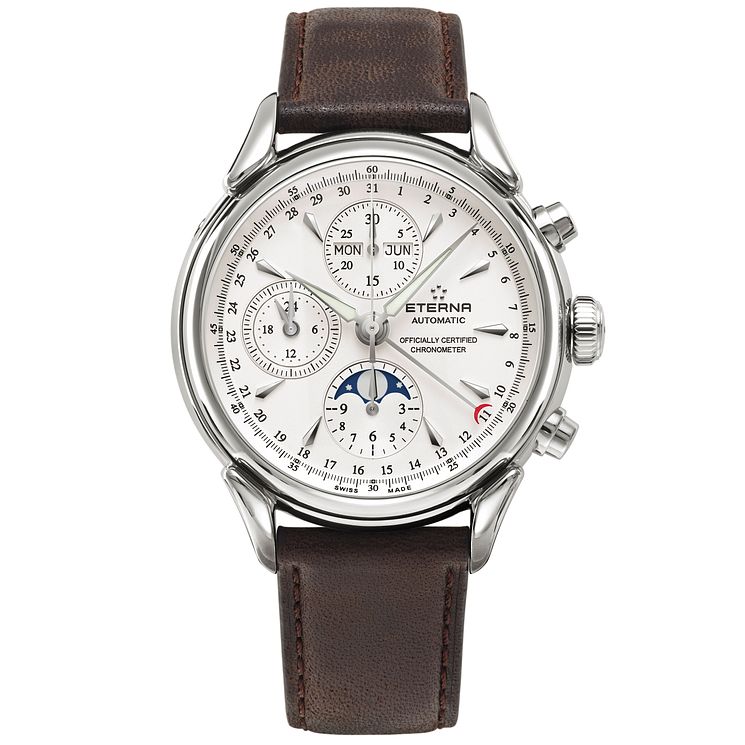 Eterna Mens Heritage Chronograph Stainless Steel Watch