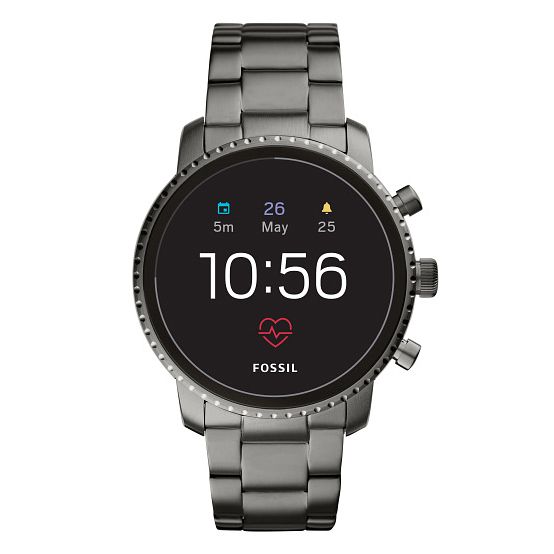 Fossil Smartwatches Explorist Hr Gen 4 Gunmetal Ip Watch