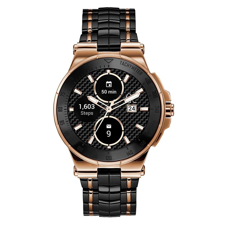 Gc Connect Mens Rose Gold Plated Bracelet Watch