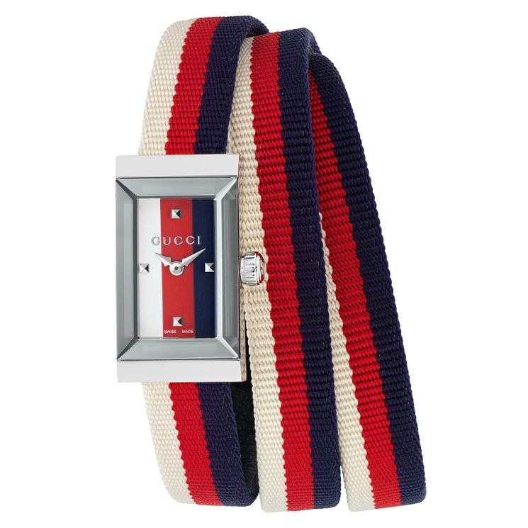 Gucci G-frame Multi-colour Striped Strap Watch