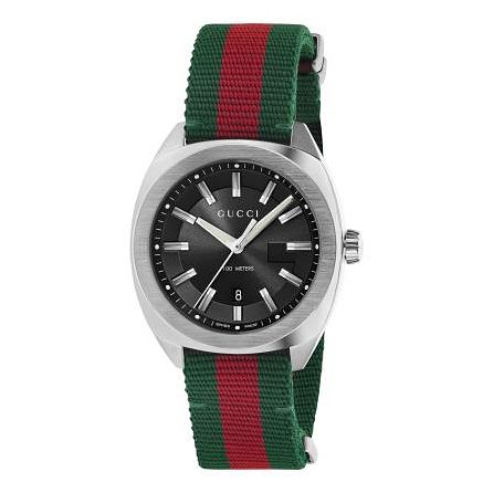 Gucci Gg2570 Mens Striped Fabric Strap Watch