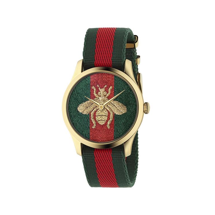 Gucci G-timeless Le Marche Des Merveilles Bee Strap Watch