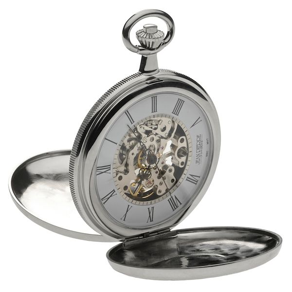 Jean Pierre Mens Skeleton Full Hunter Pocket Watch