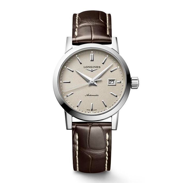 Longines 1832 Ladies Brown Leather Strap Watch
