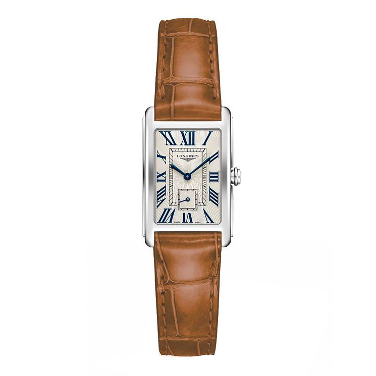 Longines Dolcevita Ladies Brown Leather Strap Watch