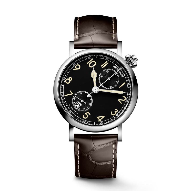 Longines Heritage Avigation Mens Brown Leather Strap Watch