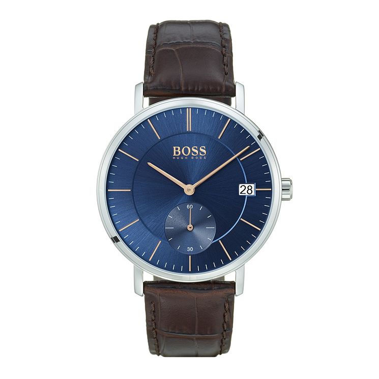 Boss Corporal Mens Blue Strap Watch