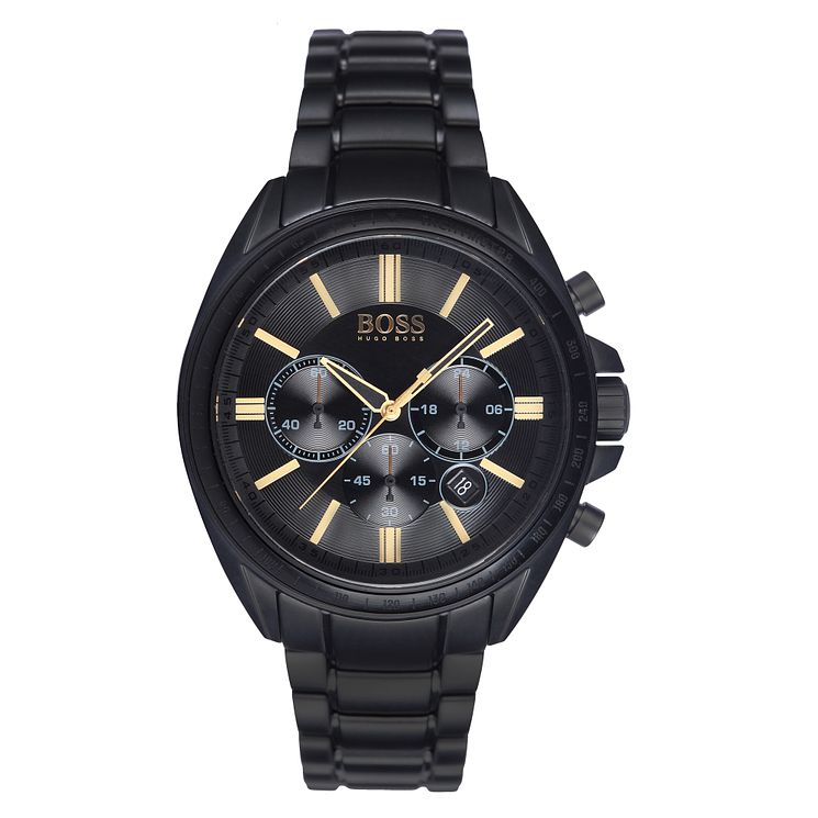 Boss Driver Mens Black Ion-plated Bracelet Watch