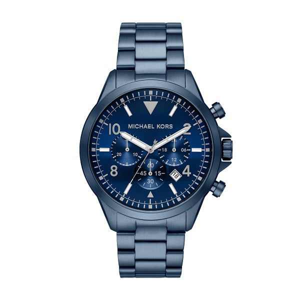 Michael Kors Gage Chronograph Blue Ip Bracelet Watch