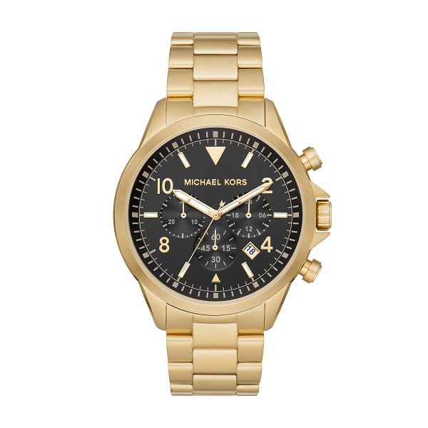 Michael Kors Gage Mens Yellow Gold Tone Bracelet Watch