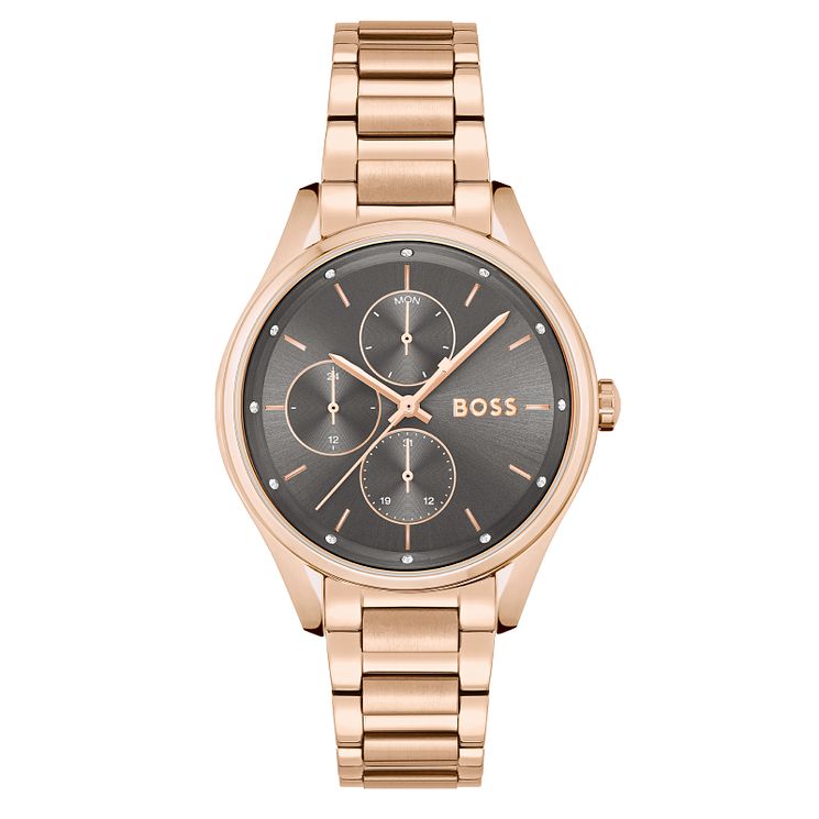 Boss Grand Course Ladies Rose Gold Tone Bracelet Watch