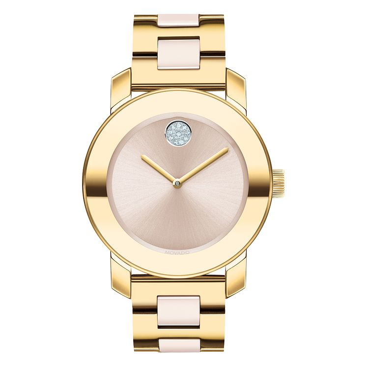 Movado Bold Ladies Yellow Gold Tone Bracelet Watch