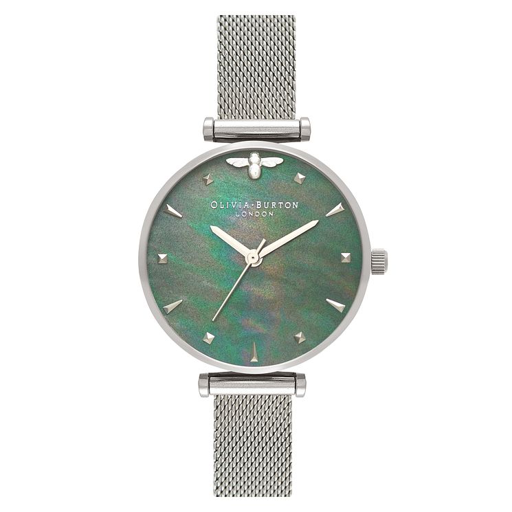 Olivia Burton 3d Bee Mother Of Pearl Strap Watch