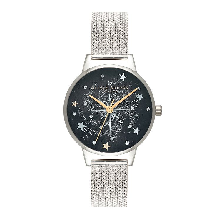 Olivia Burton Celestial Stainless Steel Mesh Bracelet Watch