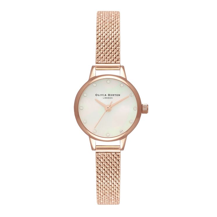 Olivia Burton Classics Rose Gold Tone Mesh Bracelet Watch