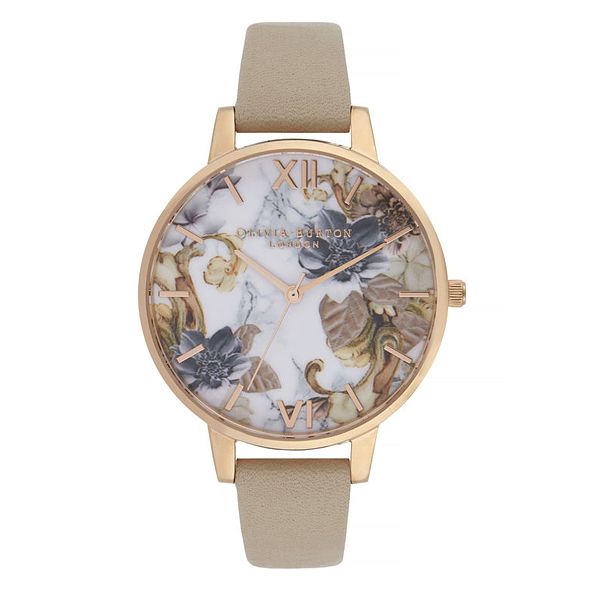 Olivia Burton Ladies Marble Sand Strap Watch