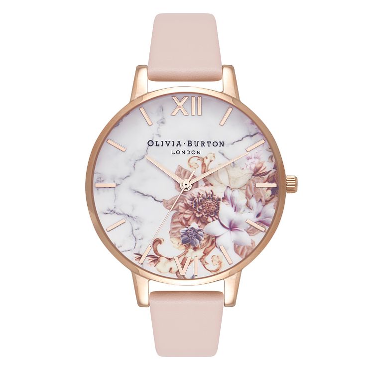 Olivia Burton Marble Florals Gold Metal Plated Watch