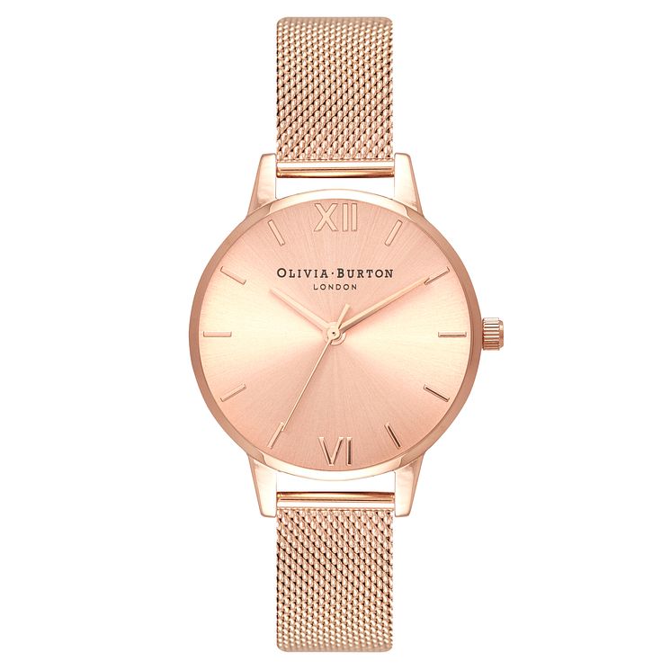 Olivia Burton Sunray Rose Gold Metal Plated Bracelet Watch