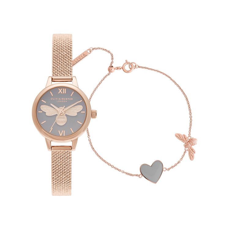 Olivia Burton You Have My Heart Rose Gold Tone Gift Set