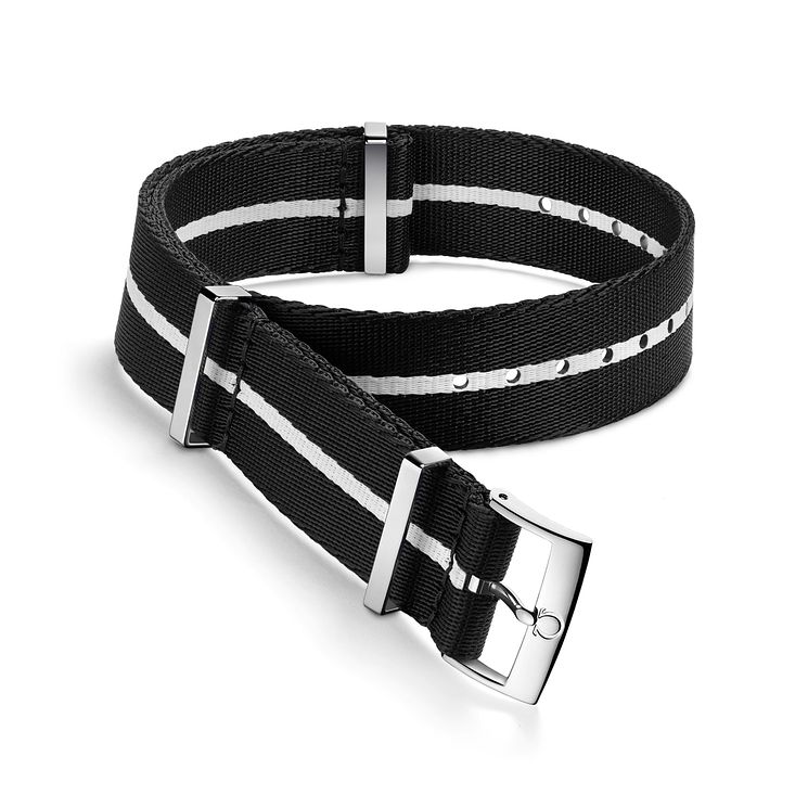 Omega Black And White Nato Strap 21.5mm