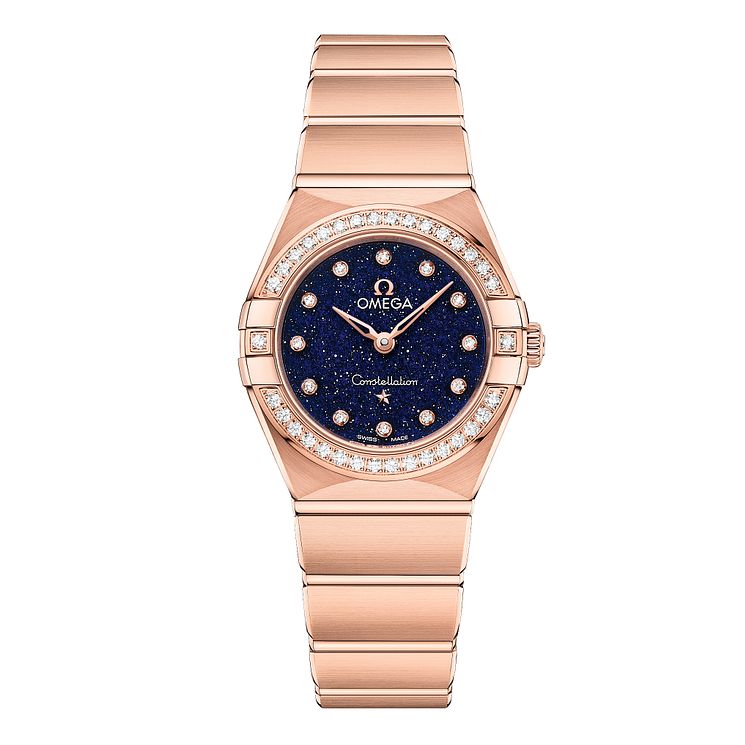 Omega Constellation Diamonds 18ct Rose Gold Bracelet Watch