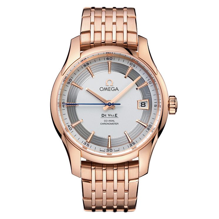 Omega De Ville Hour Vision Mens 18ct Rose Gold Watch