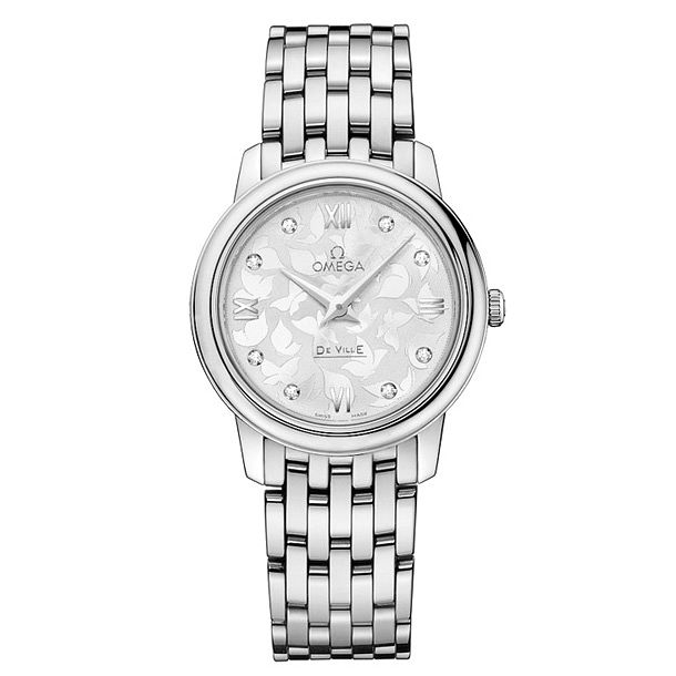 Omega De Ville Prestige Ladies Steel Diamond Bracelet Watch