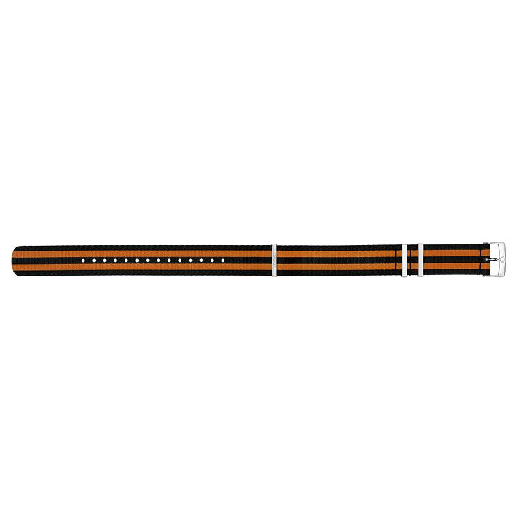 Omega Nato BlackandOrange Striped Nylon Strap 22mm